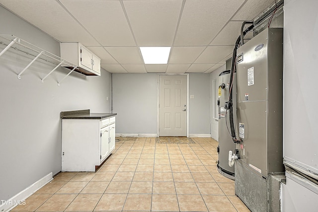 laundry room with light tile patterned floors