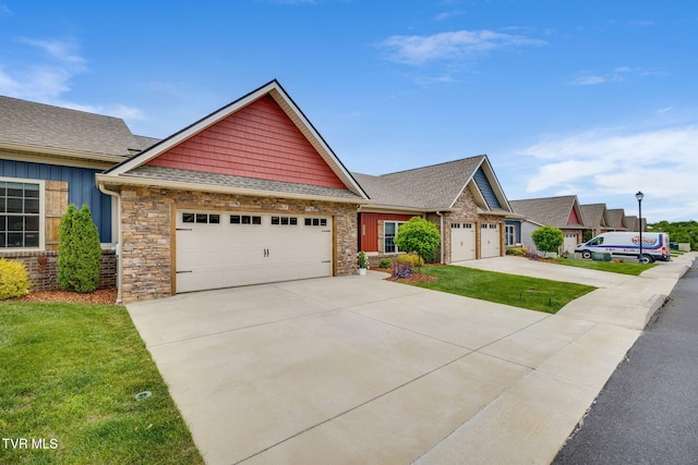 262 Harps Ln, Gray, TN 37615 - craftsman inspired home featuring concrete driveway, a garage, roof with shingles, and board and batten siding