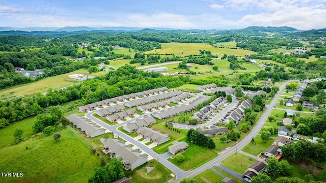 262 Harps Ln, Gray, TN 37615 - aerial perspective of suburban area featuring a mountainous background