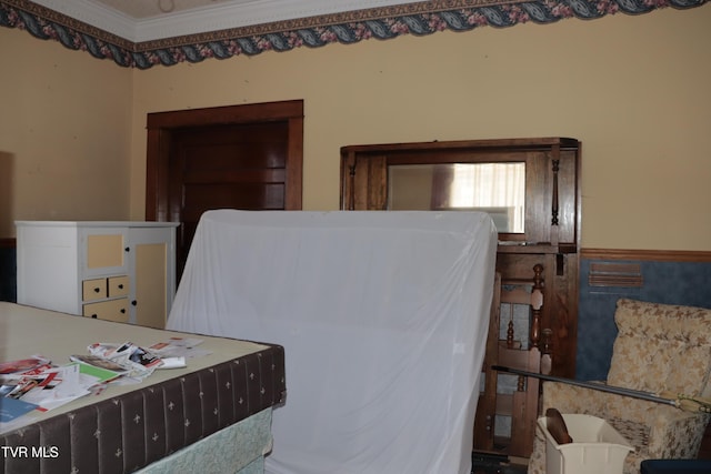 bedroom featuring ornamental molding