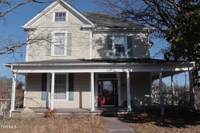 view of front of home with a porch