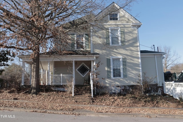 view of front of house featuring covered porch