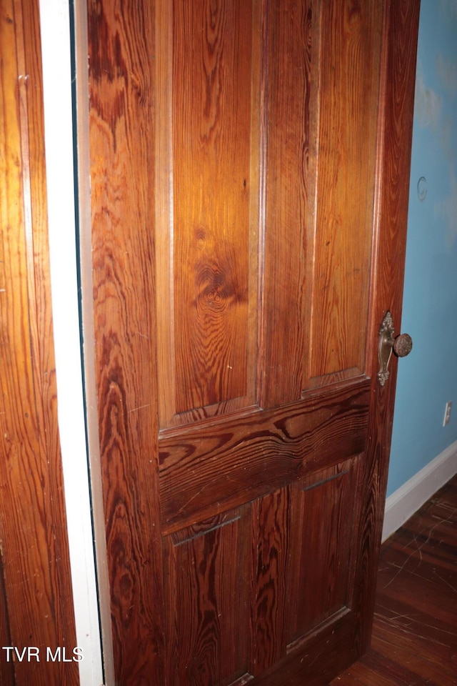 interior details with wood-type flooring