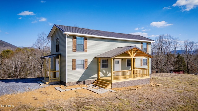 view of front of property featuring a porch