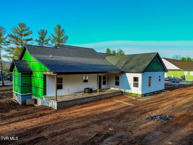 view of front of home with central AC