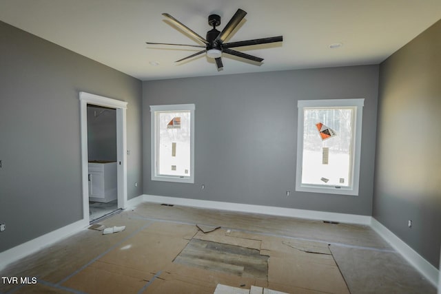 unfurnished bedroom featuring baseboards