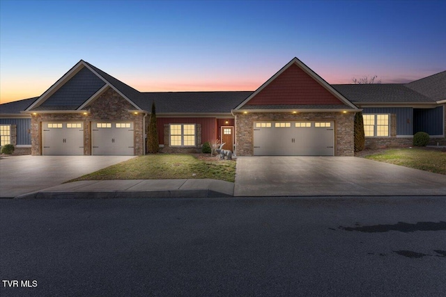 view of front of home featuring a garage