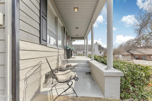 view of patio / terrace with a porch