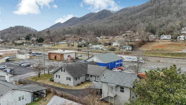 aerial view featuring a mountain view