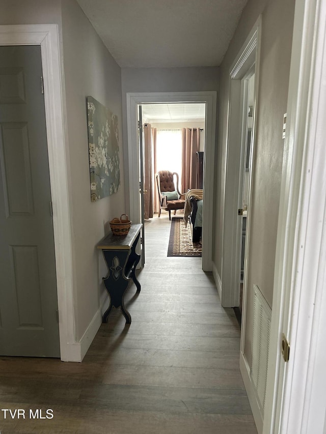 hallway featuring light hardwood / wood-style floors