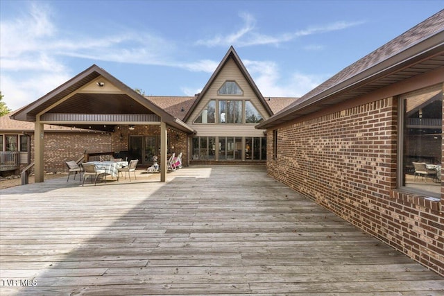 deck with an outdoor living space