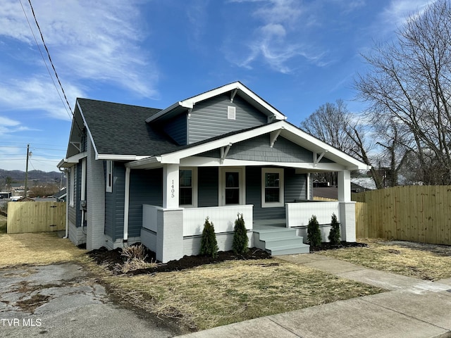 bungalow-style home with covered porch