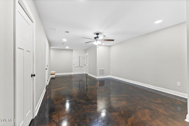 spare room featuring ceiling fan