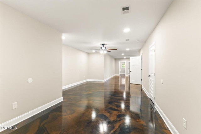 125 Forsyth Ln, Jonesborough, TN 37659 - spare room featuring ceiling fan, baseboards, and recessed lighting