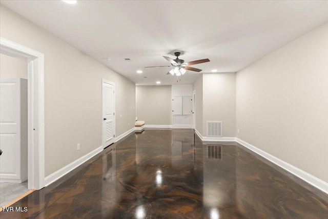 125 Forsyth Ln, Jonesborough, TN 37659 - empty room with a ceiling fan, baseboards, and recessed lighting