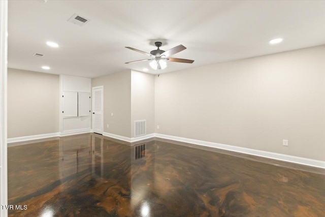 125 Forsyth Ln, Jonesborough, TN 37659 - spare room with a ceiling fan, baseboards, and recessed lighting