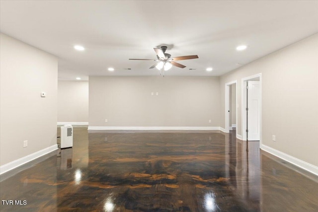 125 Forsyth Ln, Jonesborough, TN 37659 - spare room with ceiling fan, baseboards, and recessed lighting