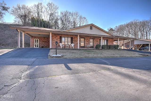 view of front of home with a porch