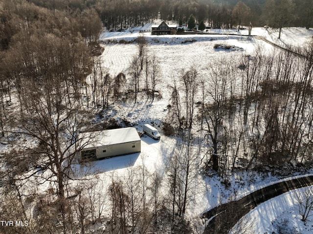 view of snowy aerial view