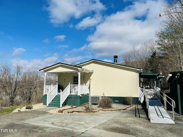800 Buffalo Ridge Rd, Big Stone Gap, VA 24219 - view of front of home with cooling unit and covered porch