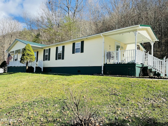 800 Buffalo Ridge Rd, Big Stone Gap, VA 24219 - manufactured / mobile home with a porch and a front yard