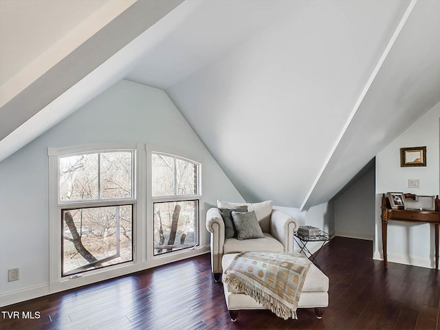 400 Bancroft Chapel Rd, Kingsport, TN 37660 - living area featuring lofted ceiling, wood finished floors, and baseboards