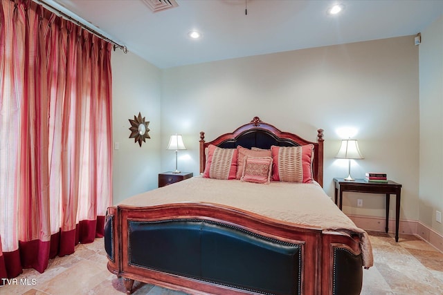 400 Bancroft Chapel Rd, Kingsport, TN 37660 - bedroom with recessed lighting, light stone finish floors, and baseboards