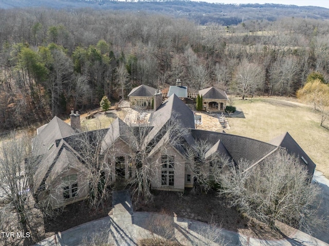 400 Bancroft Chapel Rd, Kingsport, TN 37660 - aerial view of property and surrounding area with a heavily wooded area