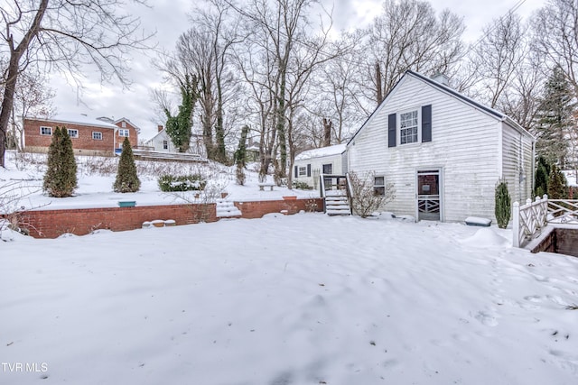 view of snowy yard