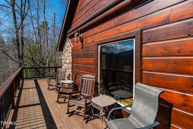 view of wooden terrace