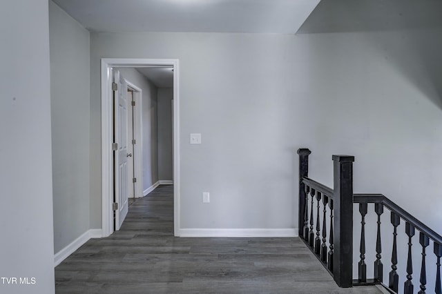 hall featuring dark hardwood / wood-style floors