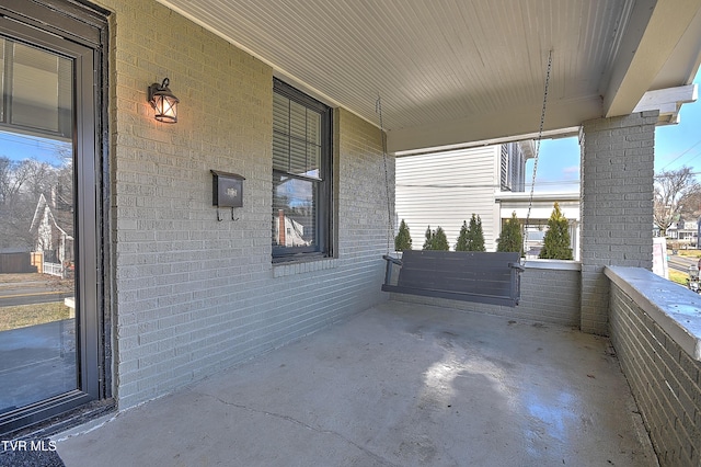 view of patio featuring covered porch