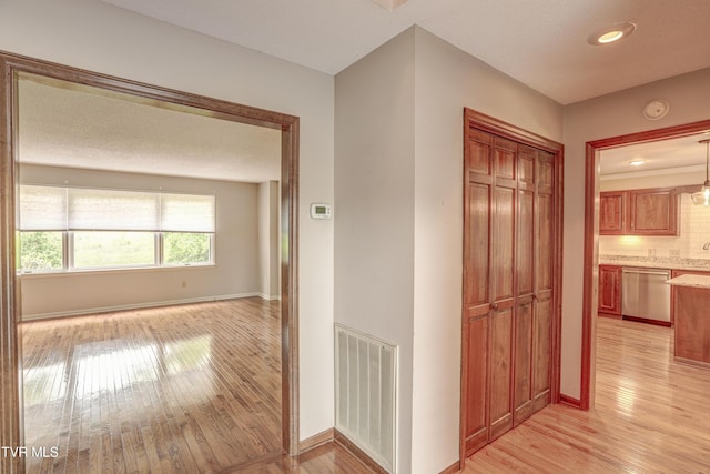 205 Donegal Way Unit 205, Bristol, TN 37620 - hall with baseboards, recessed lighting, light wood-style floors, and visible vents