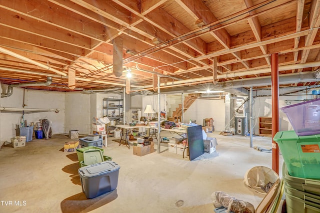 205 Donegal Way Unit 205, Bristol, TN 37620 - unfinished basement with heating unit and stairs