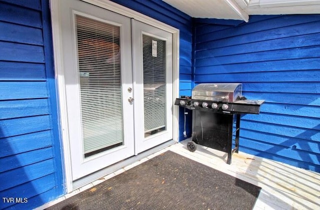 view of exterior entry with french doors