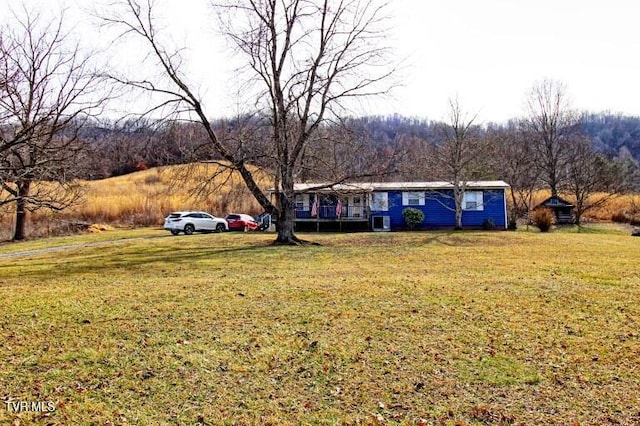 view of front of house with a front yard