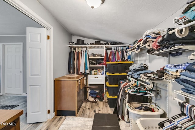 10955 Middle Wallens Creek Rd, Jonesville, VA 24263 - spacious closet featuring light wood-type flooring and vaulted ceiling