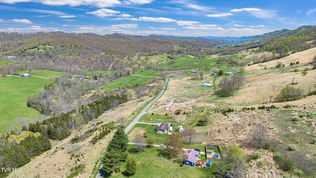 10955 Middle Wallens Creek Rd, Jonesville, VA 24263 - bird's eye view with a mountain view