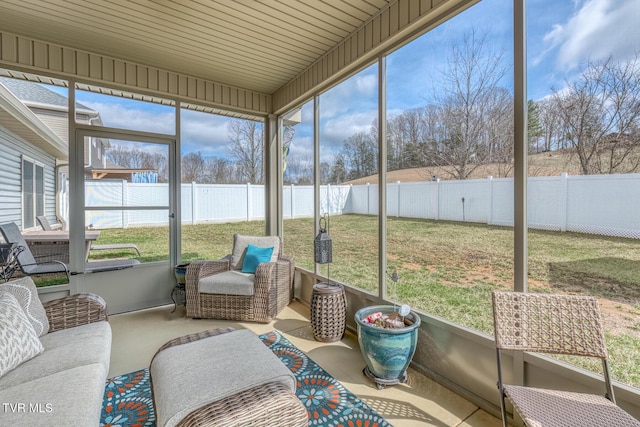 view of sunroom