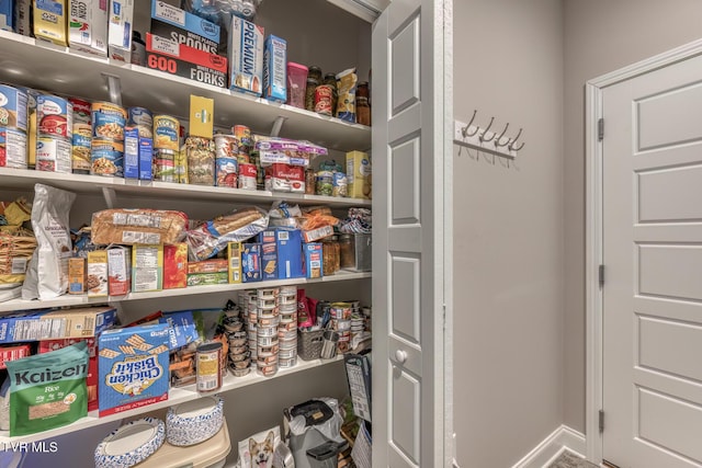 view of pantry