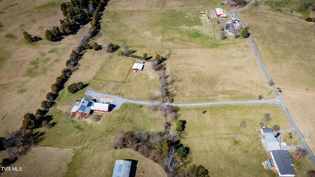 drone / aerial view featuring a rural view