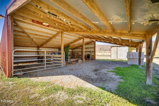 view of horse barn