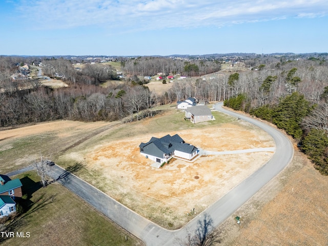 294 River Pointe Dr, Greeneville, TN 37743 - birds eye view of property with a wooded view
