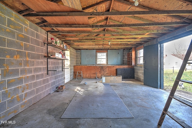 miscellaneous room with concrete flooring