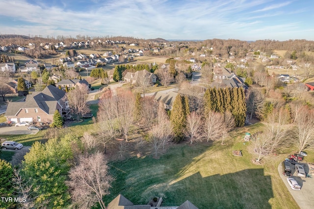 drone / aerial view with a residential view