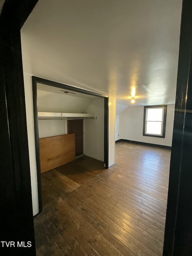 interior space featuring wood-type flooring
