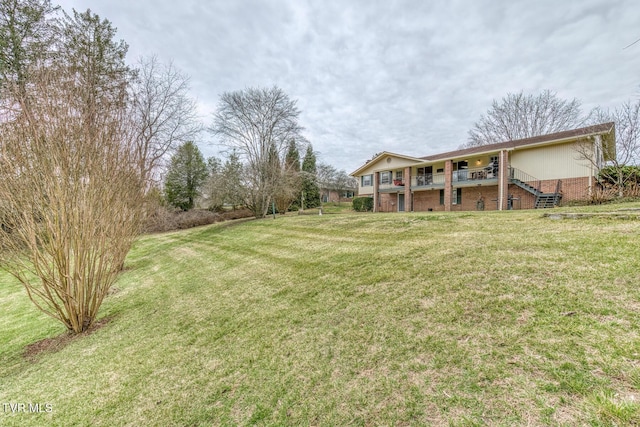 305 Overbrook Dr, Bristol, TN 37620 - view of yard with stairway and a deck