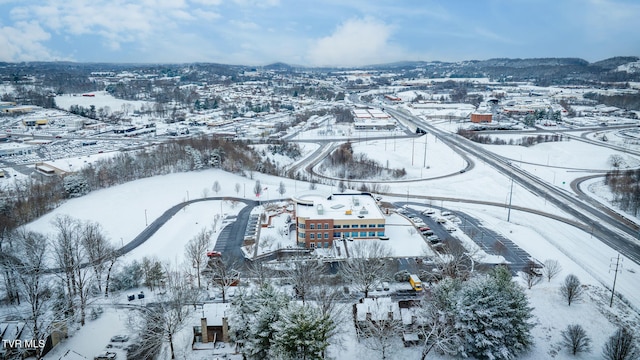 view of snowy aerial view