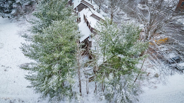 view of snowy aerial view