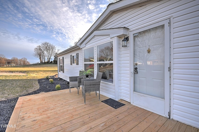 view of wooden deck